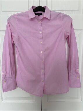 Banana Republic Light Pink Collared Button-Down Shirt 2 small spots by buttons.